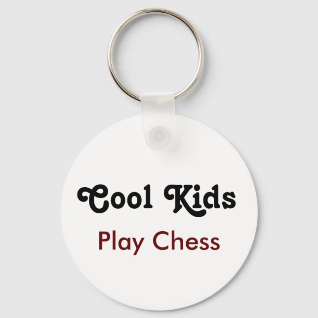 Porte-clés Les Enfants cool Jouent Aux Échecs (Recto)