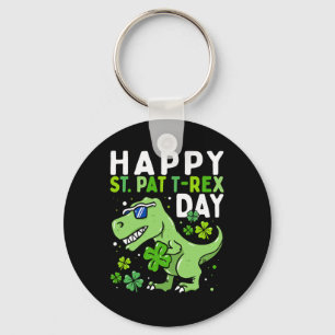 Porte-clés Les enfants heureux St Pat Trex Day Dino St Patric