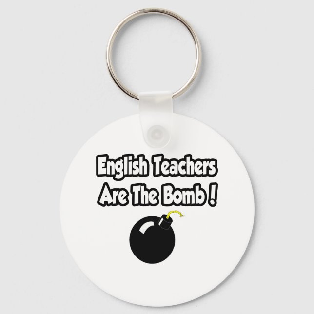 Porte-clés Les Enseignants Anglais Sont La Bombe ! (Recto)