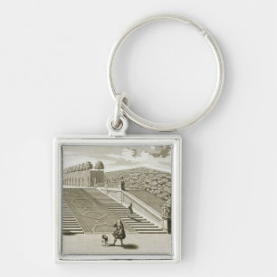 Porte-clés Les étapes à la terrasse de jardin, palais de