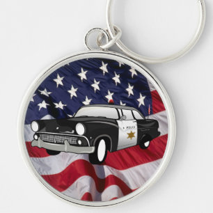 Porte-clés Les États-Unis d'Amérique 59 voiture de police vin