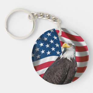 Porte-clés Les Etats-Unis diminuent avec Eagle chauve