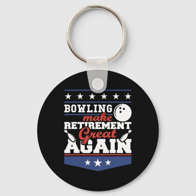 Porte-clés Les Etats-Unis patriotiques rendent le bowling gra (Recto)