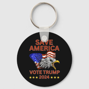 Porte-clés Les États-Unis Votent Trump 2024 Nous, Le Peuple, 
