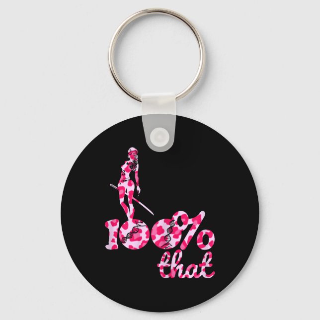 Porte-clés Les Femmes 100% Que Léopard Pink Sickle Cell Warri (Recto)
