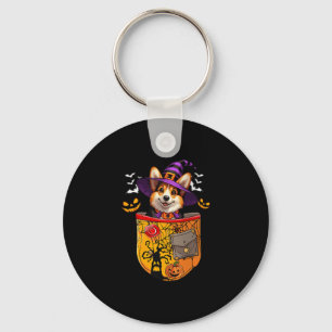Porte-clés Les Femmes Corgi Comme Sorcière Dans La Poche Prop