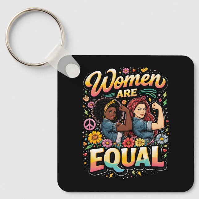Porte-clés Les femmes sont égales (Recto)
