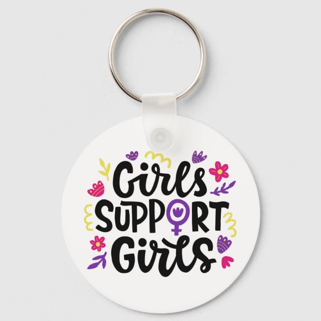Porte-clés Les filles soutiennent les filles (Recto)