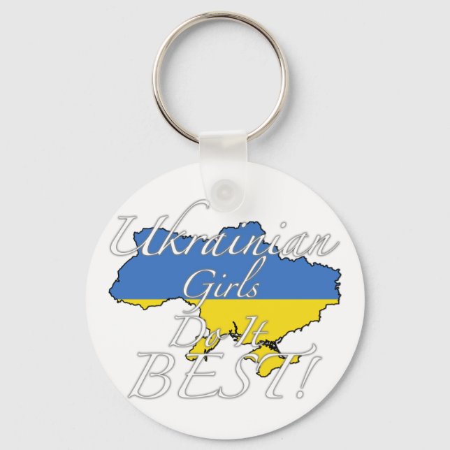 Porte-clés Les Filles Ukrainiennes Le Font Mieux ! (Recto)