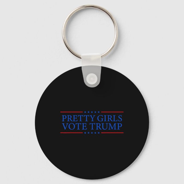 Porte-clés Les filles votent Trump (Recto)