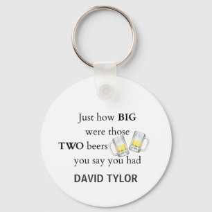 Porte-clés Les flics plaisantent, quelle taille...