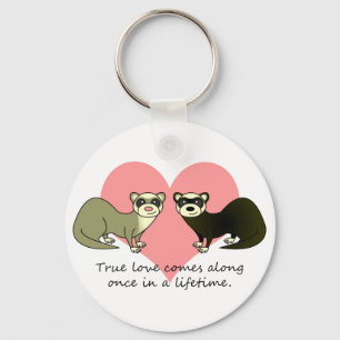 Porte-clés Les furets mignons rectifient l'amour