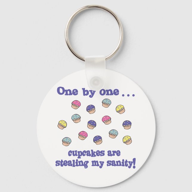 Porte-clés Les gâteaux volent ma santé (Recto)