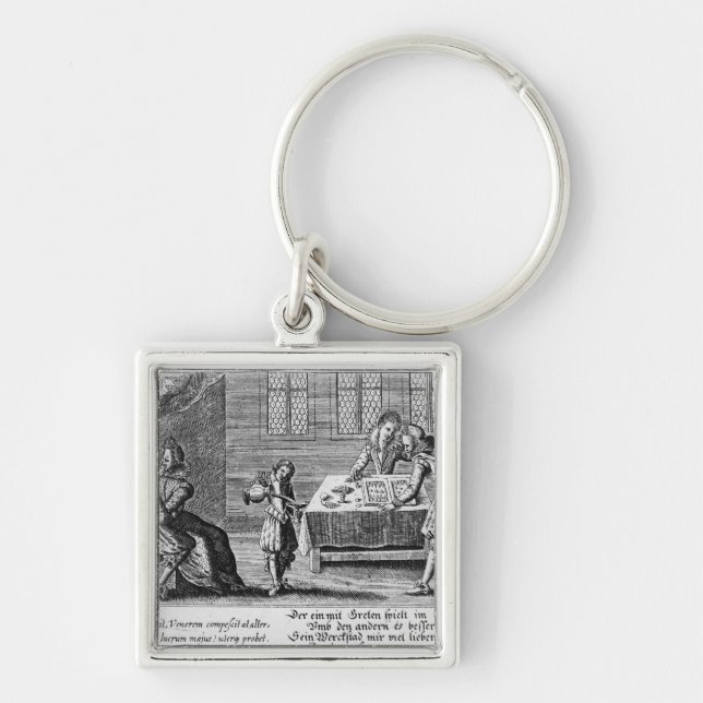 Porte-clés Les gens jouant au backgammon (Devant)