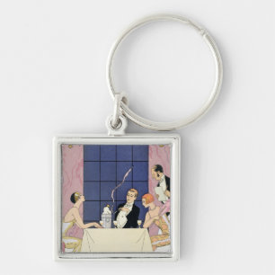 Porte-clés Les gourmands, 1920-30 (copie de pochoir)