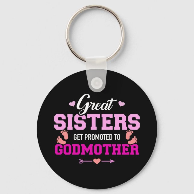 Porte-clés Les grandes soeurs sont promues à la marraine (Recto)