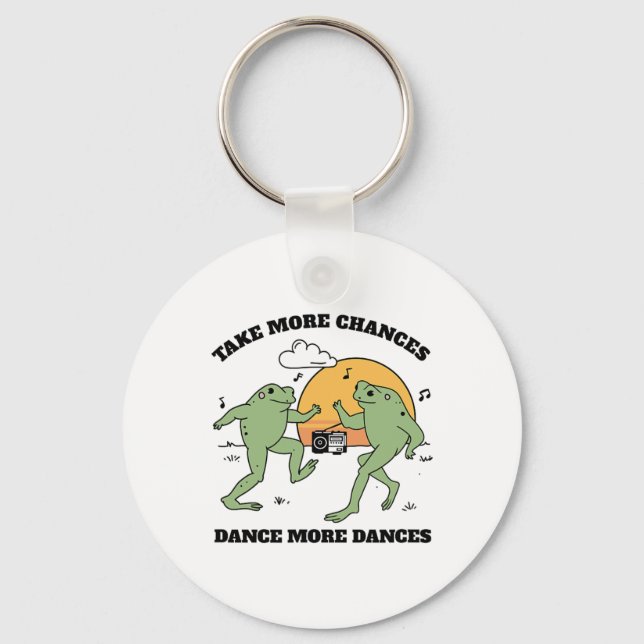 Porte-clés Les grenouilles dansent ensemble (Recto)