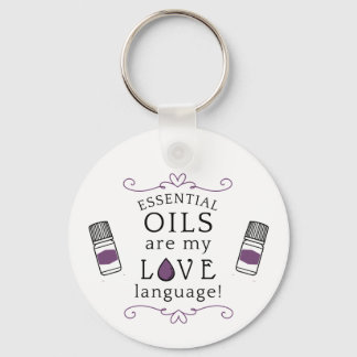 Porte-clés Les huiles sont mon langage de l'amour Violet