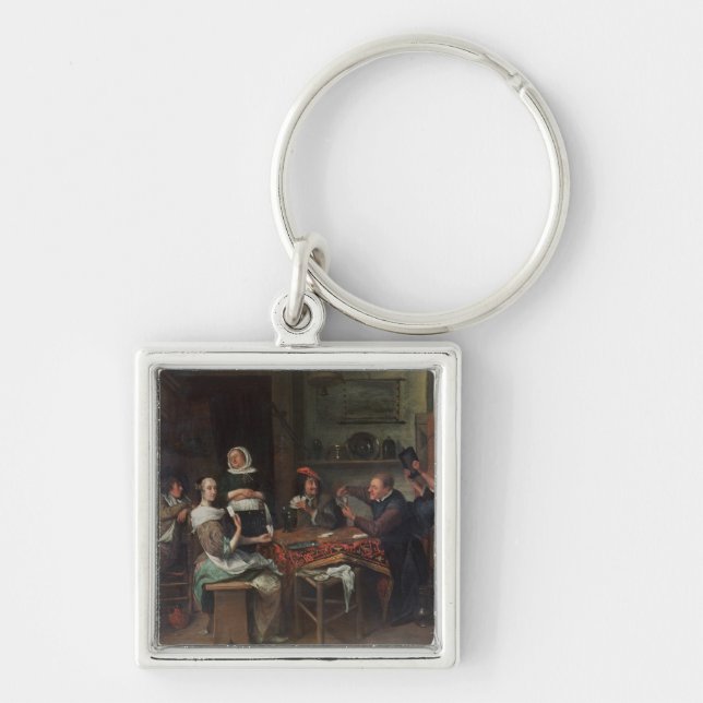 Porte-clés Les joueurs de carte (Devant)