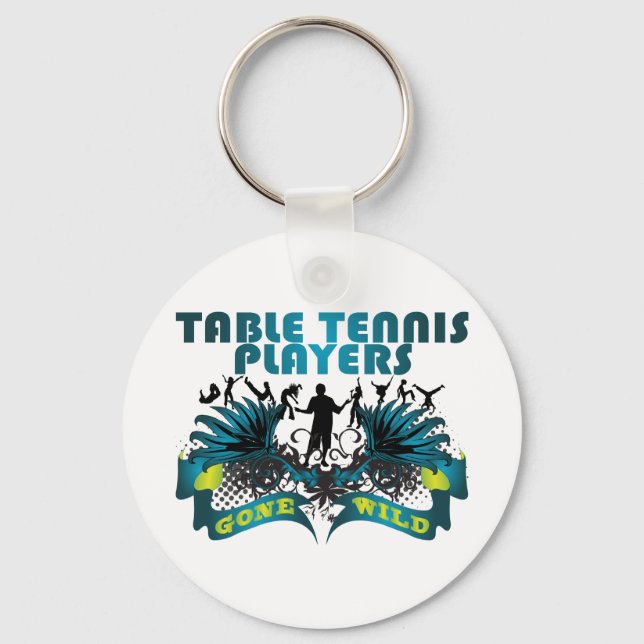 Porte-clés Les Joueurs De Tennis De Table Sont Devenus Sauvag (Recto)