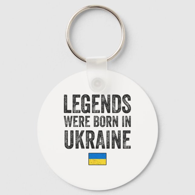 Porte-clés Les légendes sont nées en Ukraine Fierté du drapea (Recto)
