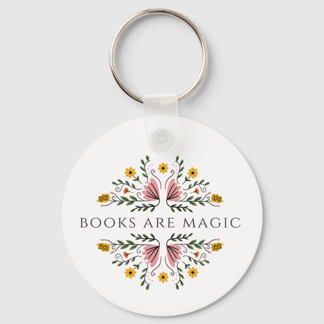 Porte-clés Les livres sont magiques (Recto)