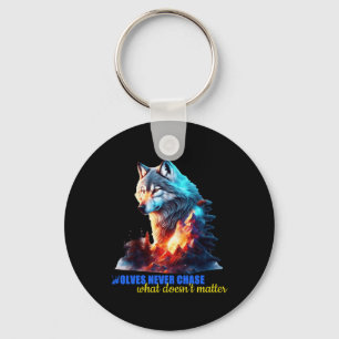 Porte-clés Les loups ne cherchent jamais ce qui ne marche pas