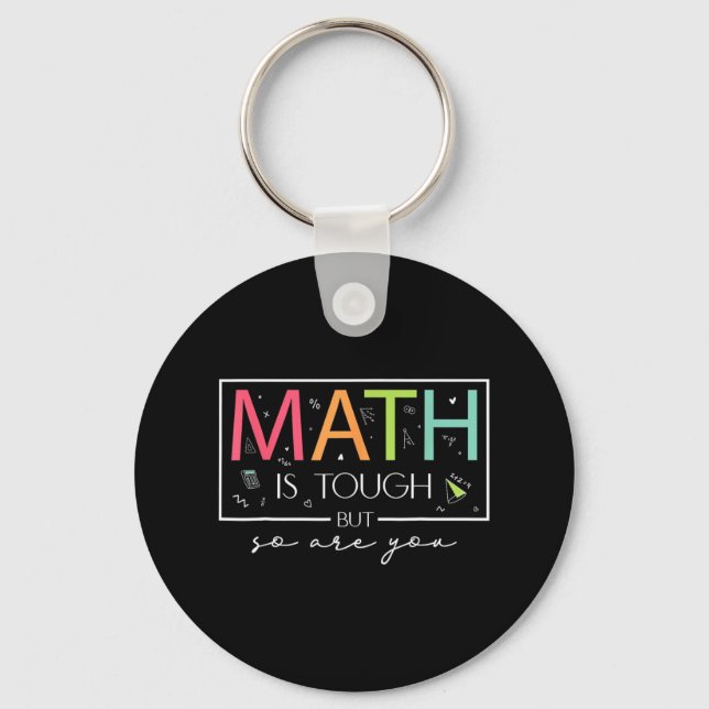 Porte-clés Les maths c'est dur mais vous aussi Retour au math (Recto)