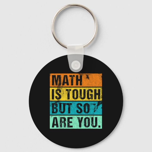 Porte-clés Les maths c'est dur mais vous aussi Retour au math (Recto)