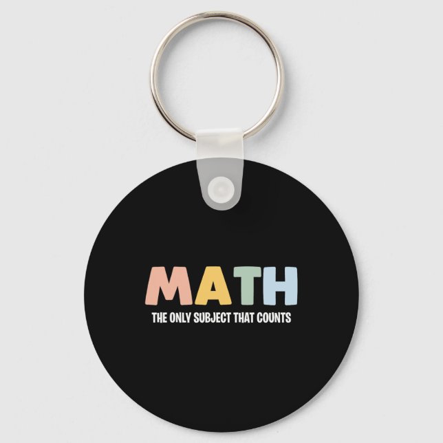 Porte-clés Les maths, la seule matière qui compte - Tasse de  (Recto)