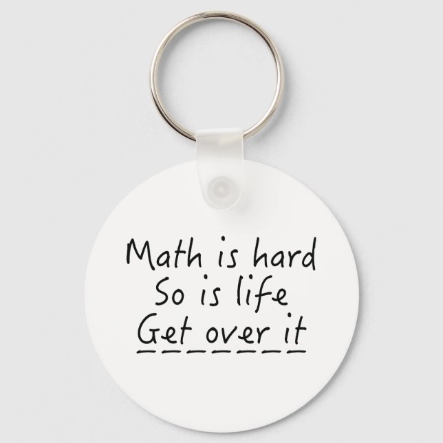 Porte-clés Les maths sont dures (Recto)