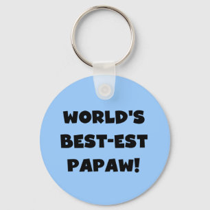 Porte-clés Les meilleurs cadeaux Papaw du monde de Black Text