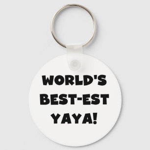 Porte-clés Les meilleurs cadeaux Yaya du monde de Black Text