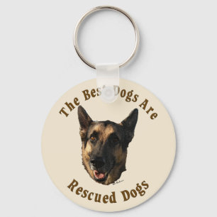 Porte-clés Les meilleurs chiens sont secourus - chien de