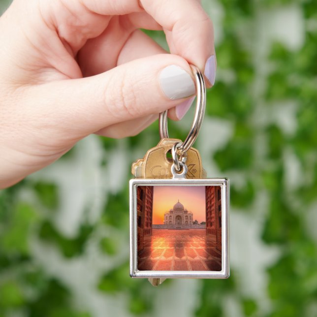 Porte-clés Les monuments | Taj Mahal, Inde au coucher du sole (main)