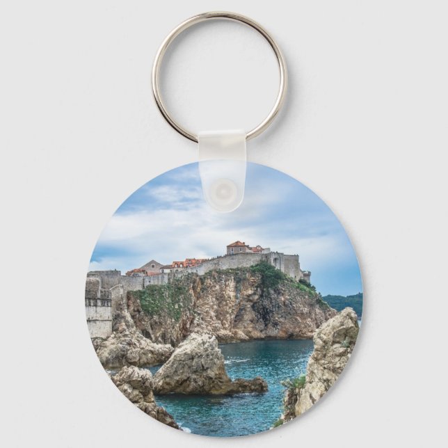 Porte-clés Les murs de Dubrovnik vue mer (Recto)