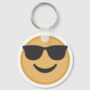 Porte-clés Les nuances Emoji de cool font face