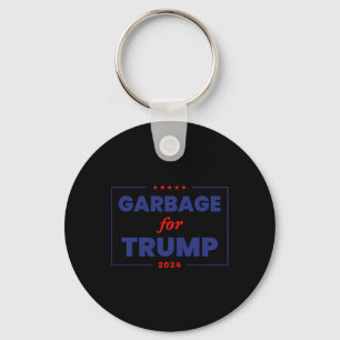 Porte-clés Les ordures pour Trump 2024 Drôle partisan de Trum