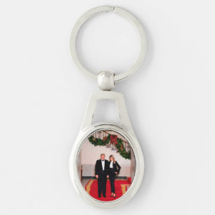 Porte-clés Les pas de Noël Président Donald Trump & Melania