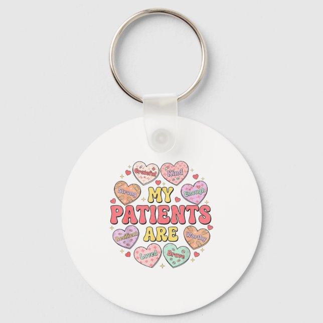 Porte-clés Les patients sont la Saint-Valentin aux coeurs de  (Recto)