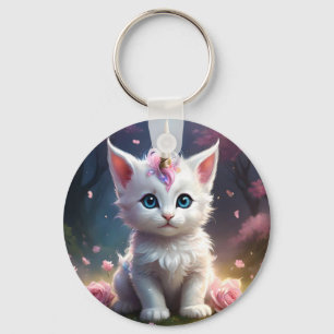 Porte-clés "Les pattes étincelantes : Le chaton Unicorn Encha