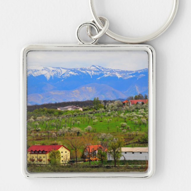 Porte-clés Les paysages montagneux du Sibiu (Devant)