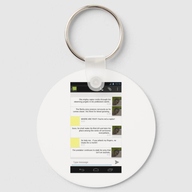 Porte-clés Les perroquets sont des petits rapaces Merch (Recto)