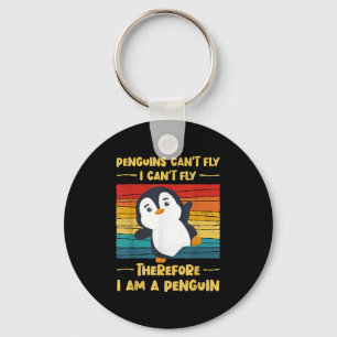Porte-clés Les pingouins ne peuvent pas voler Je ne peux pas