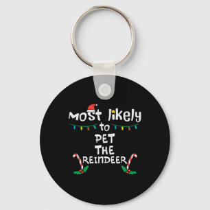 Porte-clés Les plus probables Pet Reindeer Noël Noël Noël Noë