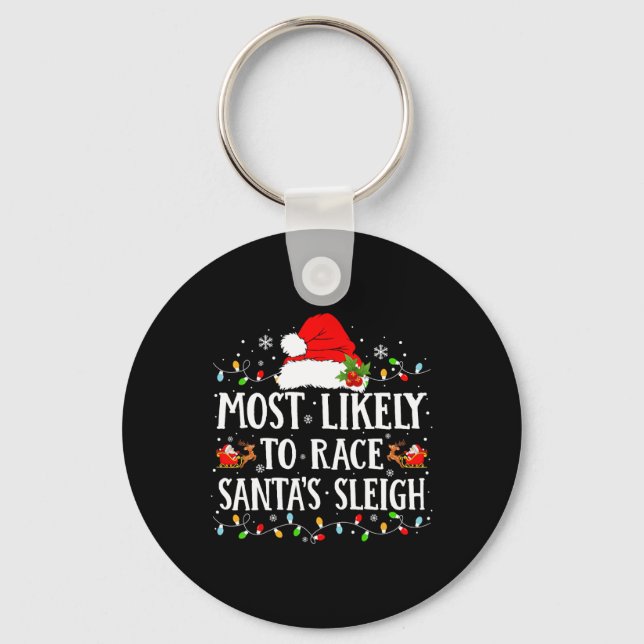 Porte-clés Les Plus Susceptibles De Faire Course Père Noël Sl (Recto)