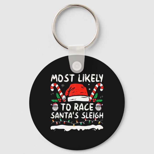 Porte-clés Les Plus Susceptibles De Faire Course Père Noël Sl (Recto)