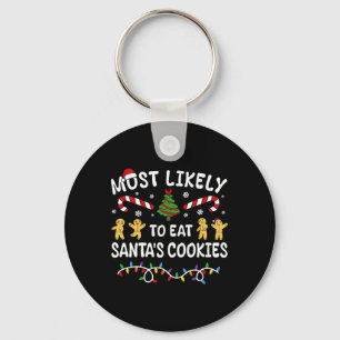 Porte-clés Les Plus Susceptibles De Manger Père Noël Cookies 