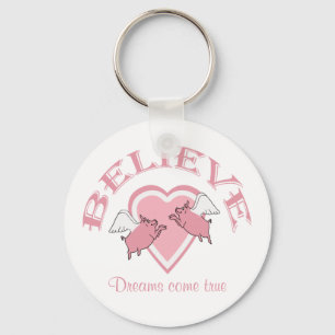 Porte-clés Les porcs volants croient