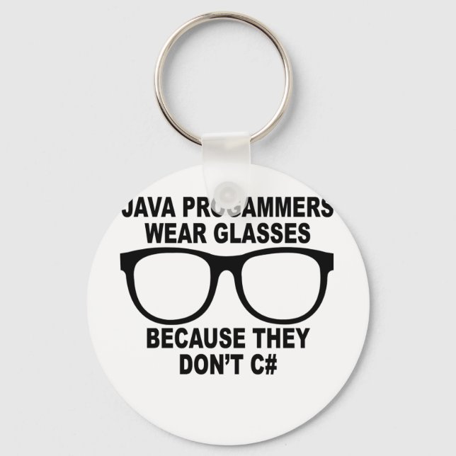 Porte-clés Les programmeurs Java ne sont pas C# T-Shirts.png (Recto)